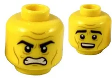 Lego TLM2 ABE MINIFIG HEAD Thick Eyebrows Surprised/Angry D190