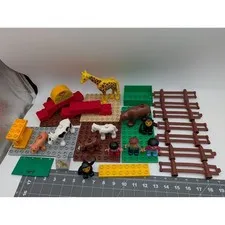 LEGO Duplo Building Blocks Zoo Farm Animals Figures Fence Lot