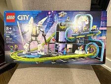 LEGO City Robot World Roller-Coaster Park 60421, 986 Pieces, Ages 8+, Box