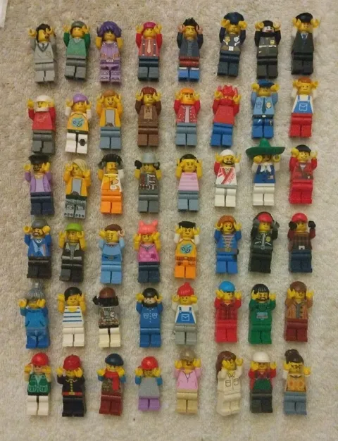 Lego Lot Of 48 Complete Figs 100% Lego No Split Torsos Or Cracked Arms Lot #1