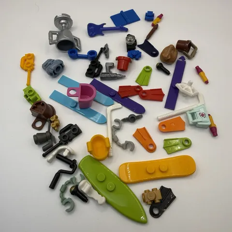 Lego Lot of 50 Minifigure Accessories Holdable/ Wearable Suitcase Guitar 003