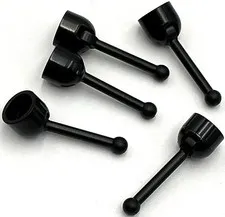 Lego 5 New Black Antennas Small Base with Black Lever Parts