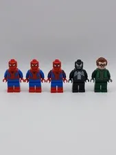 LEGO Marvel Super Heroes Spider-Man Minifigure Lot of 5 LOOSE INCOMPLETE