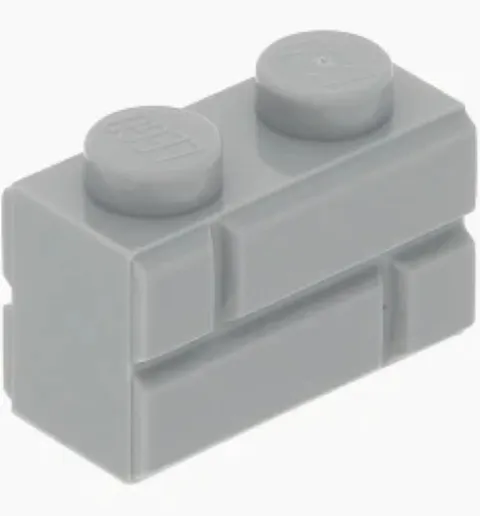 LEGO 1x2 Masonry Brick Light Bluish Gray x20 - part 98283
