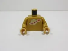 LEGO Gold Printed Torso Minifig Astronaut Space LOGO I12