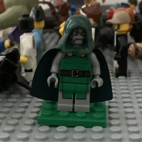 LEGO Doctor Doom Minifigure Marvel Super Heroes w/ Hood & Cloth Cape