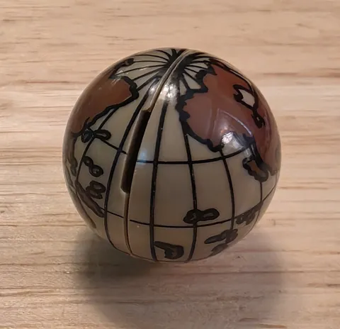 LEGO Cylinder Hemisphere 2 x 2 W Reddish Brown Globe 61287c01pb03 10224 70810