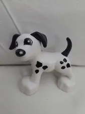 LEGO Duplo Dalmatian Dog Figure Black Spotted Puppy Animal Toy Replacement