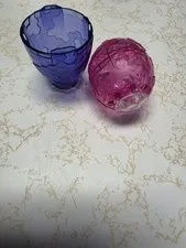 Lego  Trans-Dark Pink Container,Faceted Alien Pod Section / Cocoon / large Egg