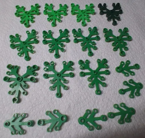 N-1 Lego Lot 17 Plant Leaves 2417 2423 Green Bright Green Dark