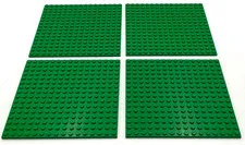 Lego 4 New 16 x 16 Stud Green Plates 5 x 5 Inch Pieces