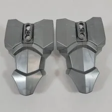 2X LEGO Hero Factory FLAT SILVER Large Figure Torso Armor 90652 Parts Lot