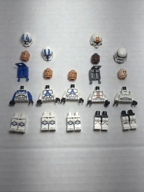 LEGO Star Wars Minifigure Lot - 3x 501st Legion, Republic Trooper, Clone Trooper