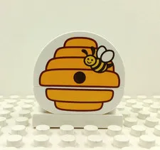 Lego Duplo Printed Brick Puzzle (3pcs) Honey Bee Hive yellow/white