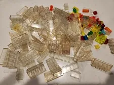 Group Of Vintage 1960s Clear Bricks And Some Color Clears