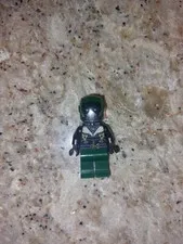 Lego Minifigure Vulture - Dark Green Flight Suit, Black Bomber Jacket sh0403
