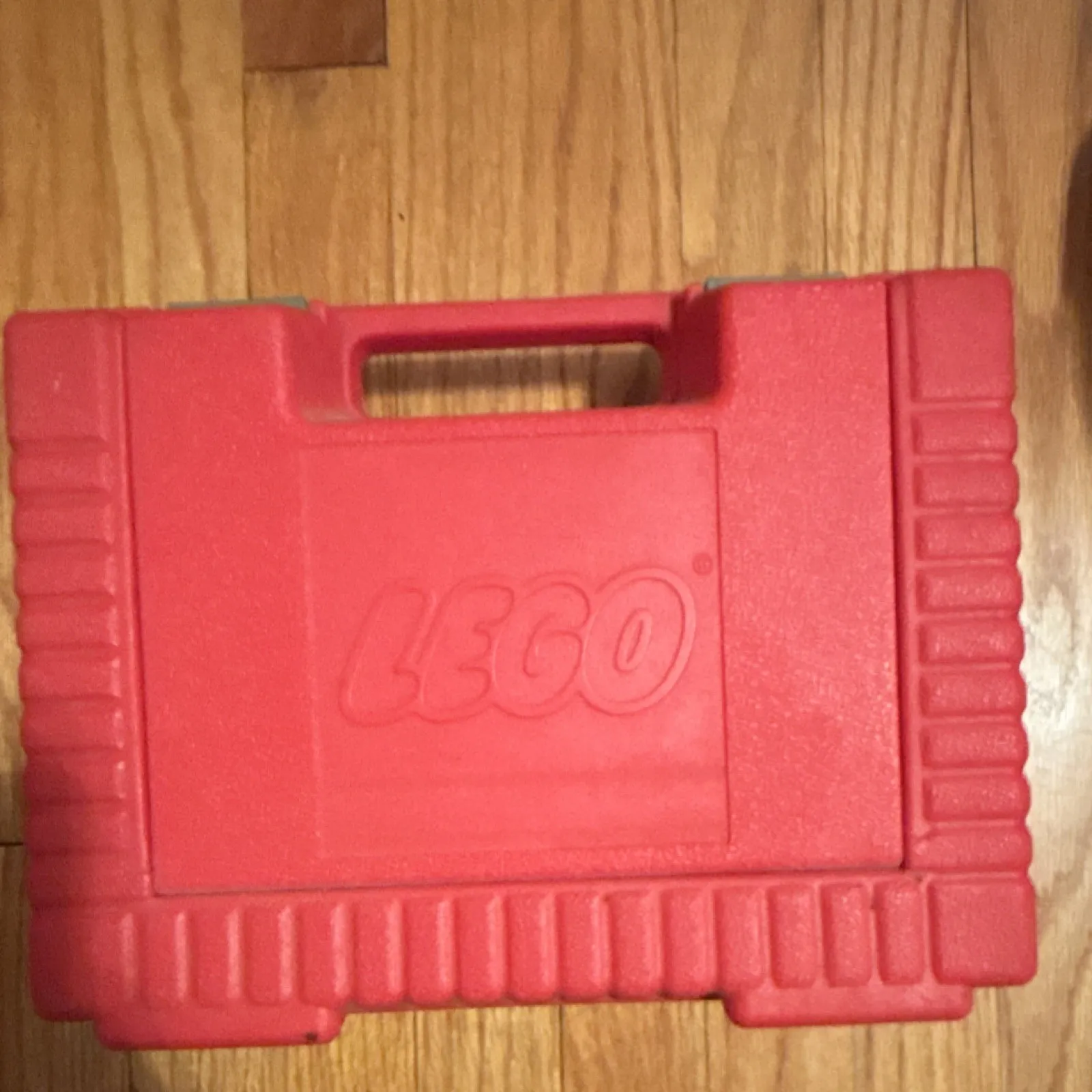 LEGO Red Portable Plastic Carrying Case Vintage 1985 Storage Box
