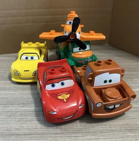Lego Duplo Cars Lot Lightning Mcqueen Tow Mater Chug Jeff Gorvette