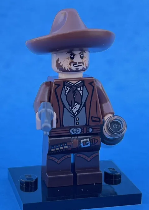 Lego Cowboy dark FLESH CHARRO western bandit w brick warriors sombrero & Guns