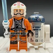 LEGO Star Wars Luke Skywalker X-Wing Pilot & R2-D2 Minifigure Lot sw0991 sw1085