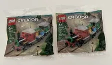 LEGO CREATOR: Winter Holiday Train (30584) Polybags 73 Pieces 2 Sets Christmas
