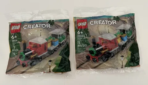 LEGO CREATOR: Winter Holiday Train (30584) Polybags 73 Pieces 2 Sets Christmas