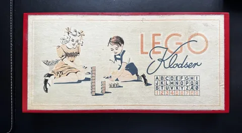 Vintage LEGO Klodser Nr. 500 Wooden ABC Blocks, 1946