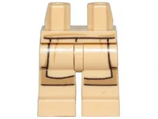 LEGO Tan Hips and Legs with SW Jedi Robe and Dark Tan Leggings Pattern 970c00pb1