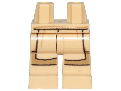 LEGO Tan Hips and Legs with SW Jedi Robe and Dark Tan Leggings Pattern 970c00pb1