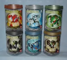 2002 Lego Bionicle BOHROK (8560 - 8565) All 6 with Krana - Canisters - Manuals
