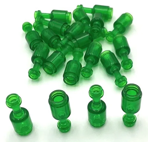 Lego 20 New Trans-Green Minifigure Utensil Bottles Parts
