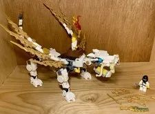 Lego Ninjago 70734 Master Wu Dragon (Incomplete) + 2 Minifigures Weapons Parts