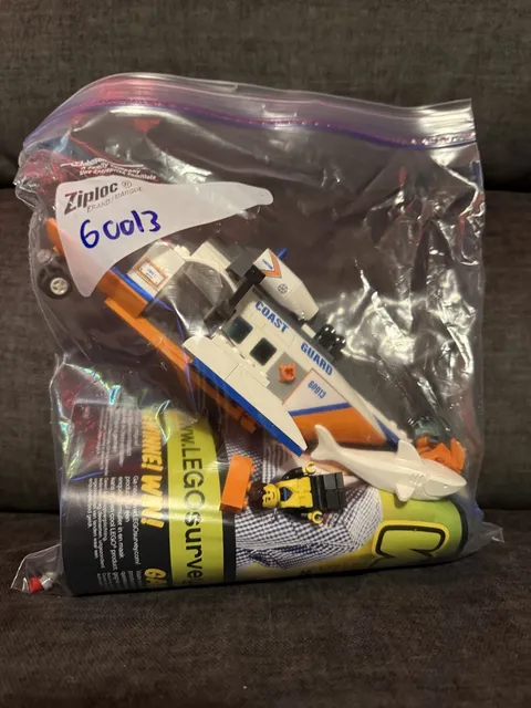 LEGO CITY: Coast Guard Helicopter (60013), 99% Complete, Original Instructions