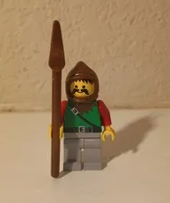 Lego Forestman Minifigure from Castle Dark Forest. With Spear. Vintage