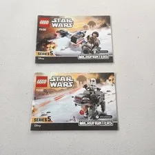 LEGO STAR WARS 75195 MICROFIGHTERS Ski Speeder vs. First Order Walker Manuals
