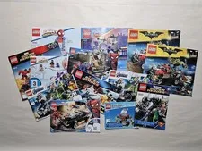 LEGO Super Heroes Instruction Manuals Books Only Lot of 13 Batman Spider-man 