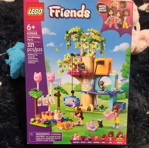 LEGO Friends, #42666 Cat Birthday Party & Tree House,  New, Sealed