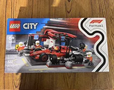 LEGO City F1 Pit Stop & Pit Crew Ferrari Car 60443 Boxed 322 pcs Age 9+