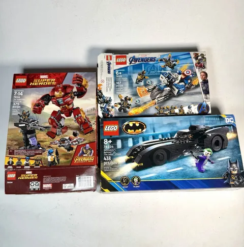 LEGO Batman Avengers Marvel Incomplete Sets Lot 76224 76123 76104 Boxes