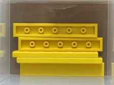 LEGO Parts - Yellow Tile 1 x 6 - No 6636 - QTY 5