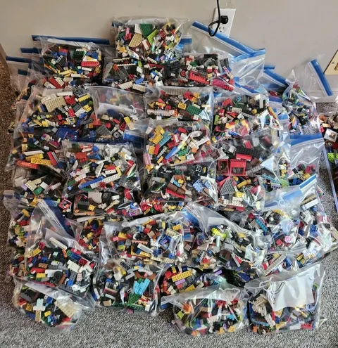 Bulk LEGO Bricks – 10 lbs Lot – Authentic, Sorted, Multicolor Mixed Pieces