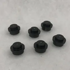 LEGO 4073 Pearl Dark Gray Plate, Round 1 x 1 (x6)