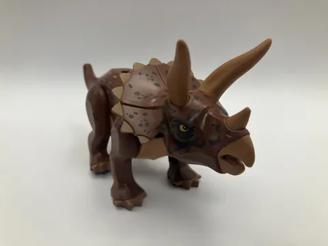 Lego Dinosaur Triceratops Minifigure Red Brown Jurassic World 76959 tricera08