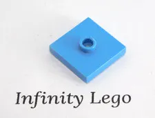 10 LEGO Medium Blue Plate / Tile 2 x 2 with Centre Stud 23893 87580 (10 Pieces)