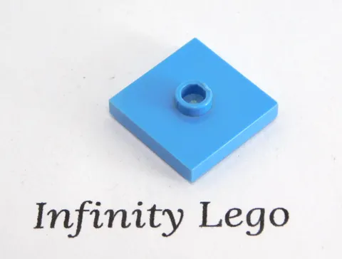 10 LEGO Medium Blue Plate / Tile 2 x 2 with Centre Stud 23893 87580 (10 Pieces)