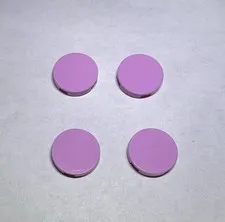 Lego Lot Of 4 Light Purple / Pink 2x2 Round Flat Tiles Tile City Part