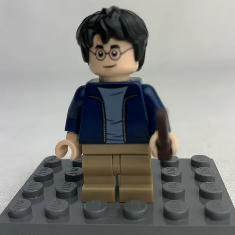 LEGO Minifigure Harry Potter Dark Blue Open Jacket Dark Tan Medium Legs hp175