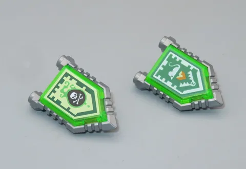 LEGO #5 Nexo Knights shields with tiles for minifigures lot green