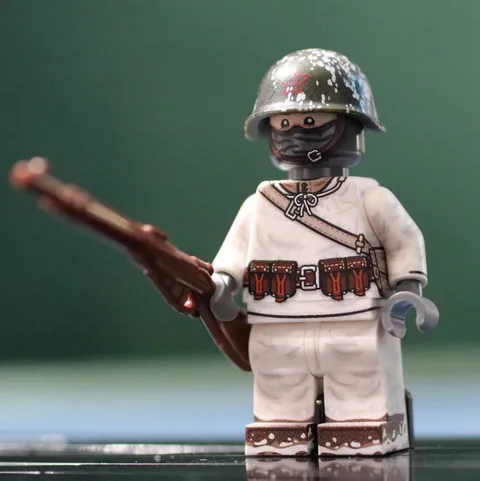 LEGO Minifig Co. Custom WW2 Russian Soldier Minifigure With BrickArms