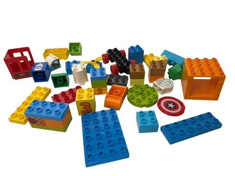 Mixed Lego Duplo Blocks Set Lot Pretend Play Car Shield Toy Building Bricks